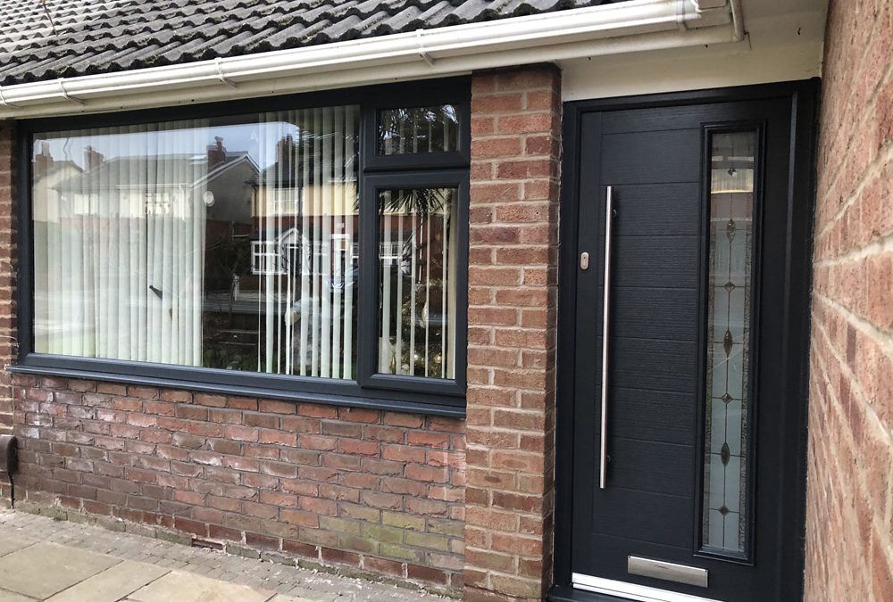 MODERN GREY FOILED UPVC WINDOWS AND DOORS
