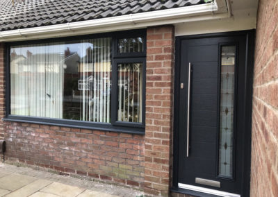 MODERN GREY FOILED UPVC WINDOWS AND DOORS